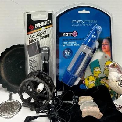 Vintage Reel, Chamberstick Candle Holder and More. 