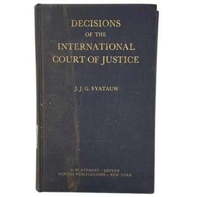 Sale Photo Thumbnail #53: Decisions of the International Court of Justice, J. J. G. Syatauw, 1962