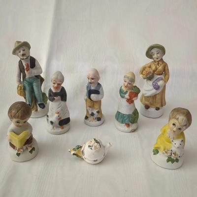 Vintage Homco Old Man and Old Women With Other Ceramic Characters