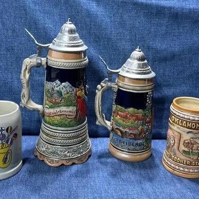 Vintage German Beer Steins