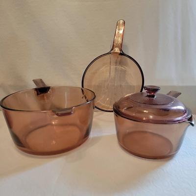 Visions Amber Glass Cookware By Corning. 