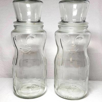 Vintage Planters Glass Canister 75th Anniversary Mr. Peanut 1981