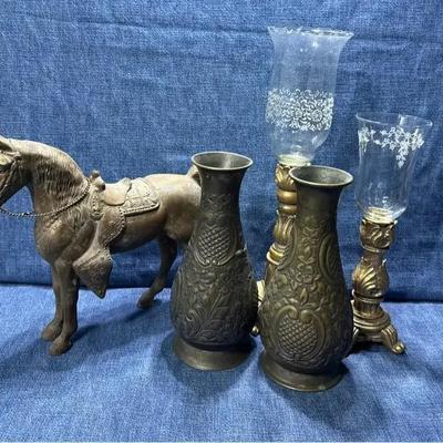 Cast Pot Metal Horse Figurine - Vintage Carnival Fair prize  