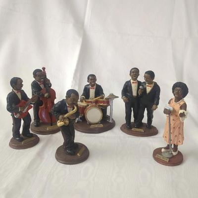 Set of Collectible Resin Jazz Band Figures. 