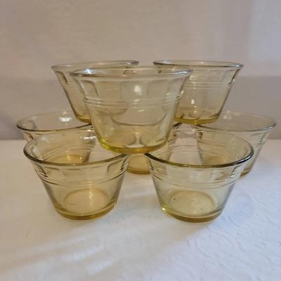 Vintage Amber Forte Crisa Custard Cups Set of 8 