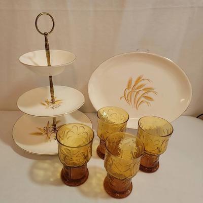 Vintage Amber Collection Featuring Libbey And 