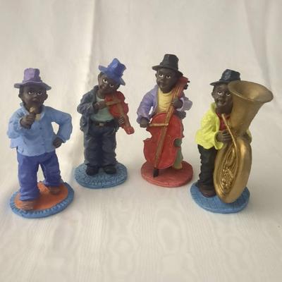 Vintage African American Jazz Musician Figurines