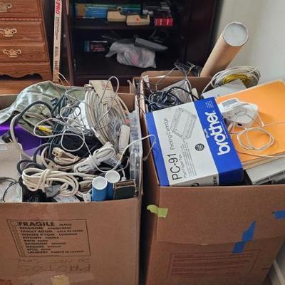 Cables, extension cords, AV equipment