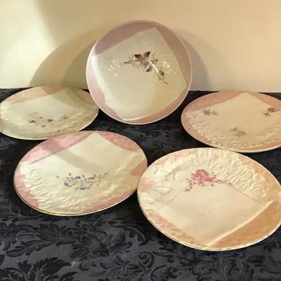 Vintage Porcelain Luncheon Napkins Plates