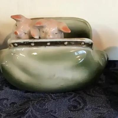 Three Vintage German Pink Pigs