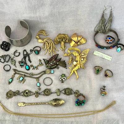 Misc. Ladies Jewelry and A Spoon