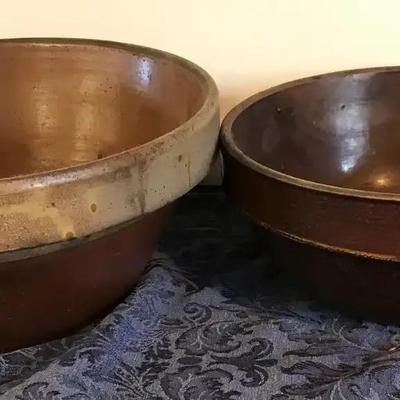 Two Vintage Stoneware Bowls