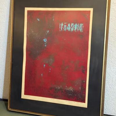 1968 woodblock print by japanese artist hiroyuki tajima