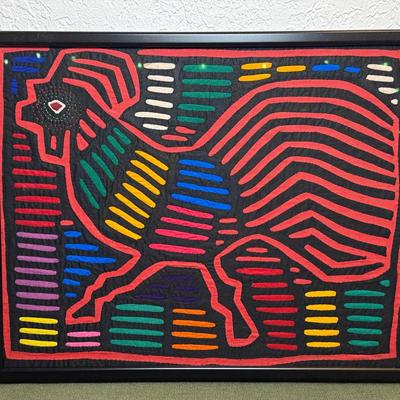 Mola textile art piece