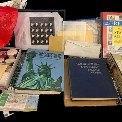 Incomplete books of stamps many loose stamps