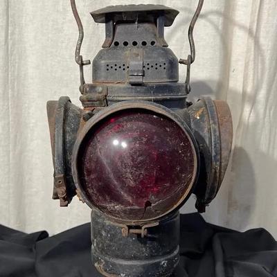 Vintage chicago adlake non sweating railroad lamp train lantern