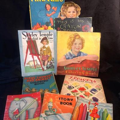 Vintage children s sadlestiched coloring books