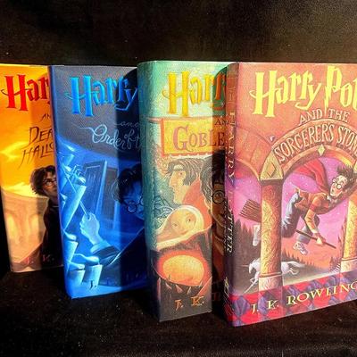 First american edition harry potter hardbacks vols 1,4,5,&7