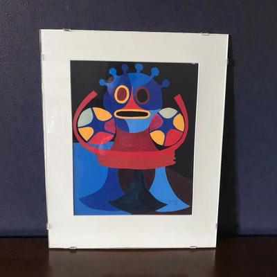 Original abstract silkscreen print signed 1968 hardnett