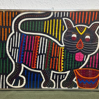 Mola textile art piece