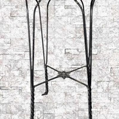 Vintage wrought iron ice cream parlor stool 25 tall