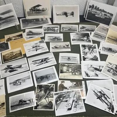 Vintage black and white aviation photographs
