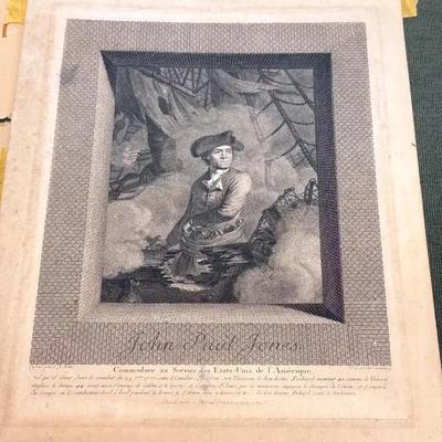 Carl guttenberg engraving of john paul jones