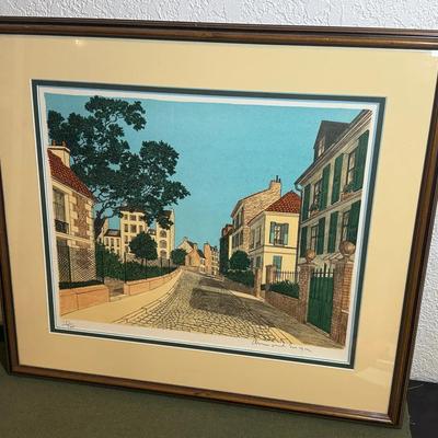 Village of provence" by the french artist denis paul noyer