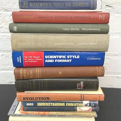 Science, Math And Evolution Books With 1917 Edition Of Building Stones And Clay