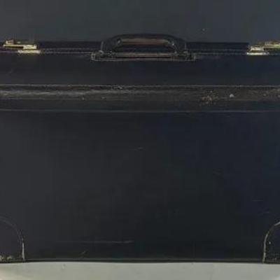 Vintage Brown Leather Pilots Briefcase