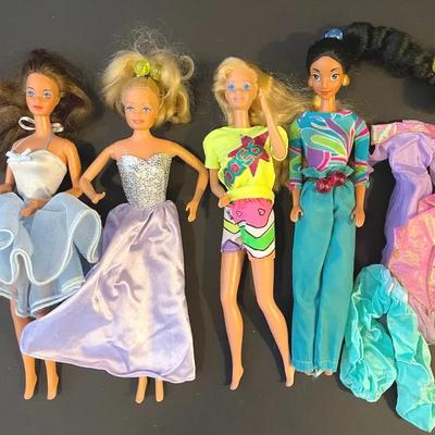 Three 1966 Barbies With Princess Jasmine