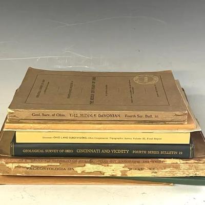 Early 20th Century Geology Books with Ohio, Kentucky and Europe 