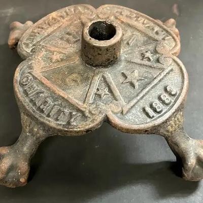 Women’s Relief Corps For The Grand Army Of The Republic Cast Iron Flagpole Stand, 1883