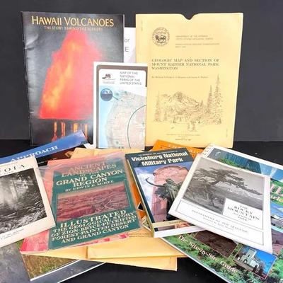 Vintage National Parks Ephemera With Maps And Books