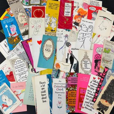 Vintage Greeting Cards (60+) With Birthday, Anniversary, Valentines Day, Etc