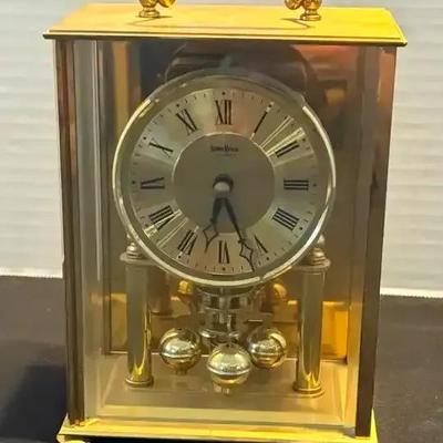 Gold Neiman Marcus Quartz Standing Clock. Great Condition!