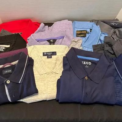 10 Men’s Polo Shirts - Calvin Klein CK, Cremieux, IZOD, Daniel Cremieux. Donald J Trump