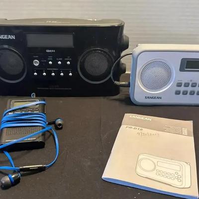 Sangean FM Stereo PR-D5 & Sangean Digital Receiver PR-D18, Personal DSP Radio Recover