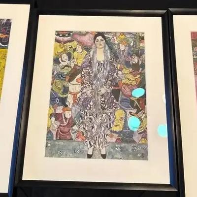 Gustav Klimt Framed Prints (3) - Portraits in Black Frames, Pictures