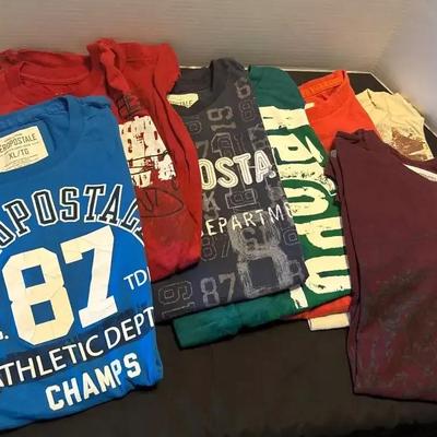 Men’s Aeropostale T-Shirts (7) - Size XL, Blue, Red, Big Prints, Classic