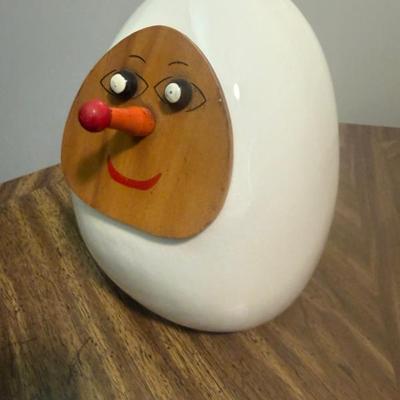 Currently on Ebay. Auction ends Feb 5 at 3:31pm. Search: "Vintage MCM LaGardo Tackett "Egghead" Cookie Jar 1959"