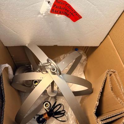 Modern Brushed Nickel Orb-Style Ceiling Light Fixture