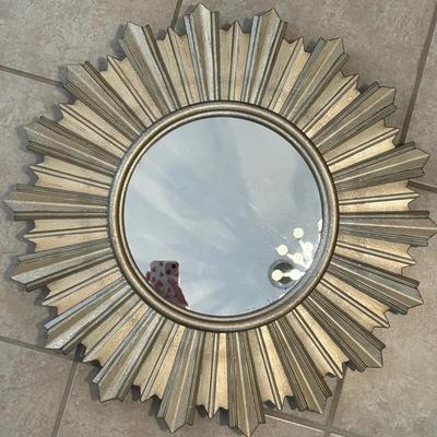  Gold Sunburst Wall Mirror – Decorative Accent Mirror