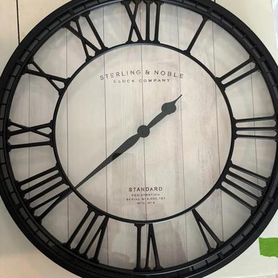 Sterling & Noble Wall Clock - Woodgrain Face