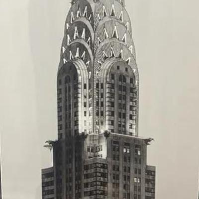 Framed Chrysler Building New York Black and White Architectural Print by Jim Alinder