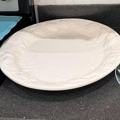 Assorted Decorative Serving Platters and Plates (Pfaltzgraff, Tabletops Gallery, Strawberry Street) 