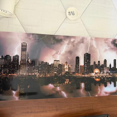 Chicago Storm Skyline Art Print – 10x30” Rolled Poster & Washington Poster