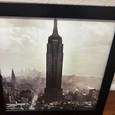 Framed Empire State Building New York City Architectural Photo Print
