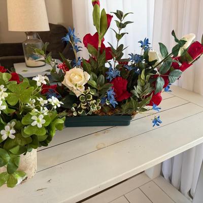 Pair of Decorative Faux Floral Arrangements