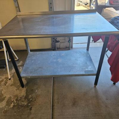 Sale Photo Thumbnail #6: Commercial stainless steel table.
